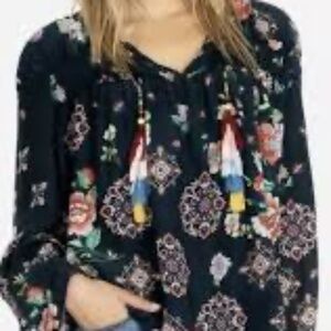 NWT Johnny Was Harley Women's Blouse Sz M Floral Boho Tunic Top $225